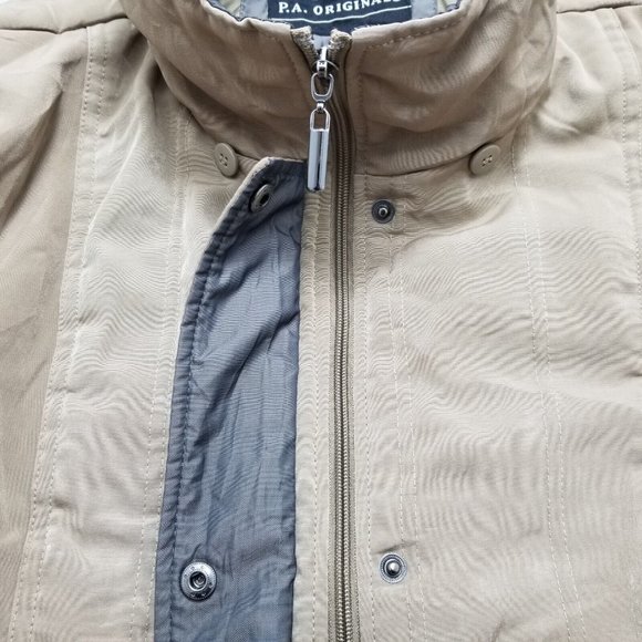 PA Originals Jacket Womens Large Beige Pockets Zip‎ - Picture 7 of 11